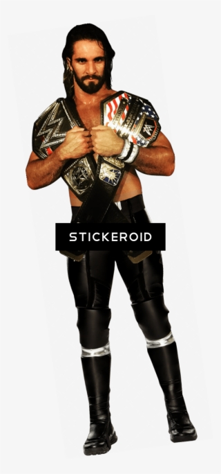 Seth Rollins Belt Around Neck - Advanced Graphics Wwe Seth Rollins Cardboard Standup #4785317