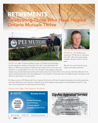 Retirements Celebrating Those Who Have Helped Ontario - Flyer #4786621