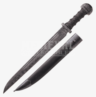 The Two Viking Weapons Almost Have The Look Of Zombie - Épée Viking Forgée Corne #4786965