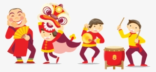 Chinese Style New Year Lion Dance Png - Chinese People Illustration #4787951