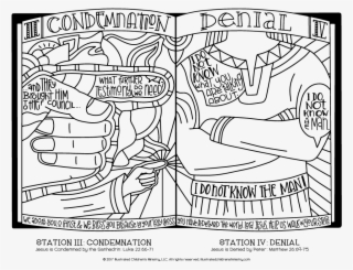 Stations Of The Cross Coloring Pages - Peter And John Before The Council Coloring Pages #4788943