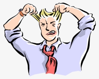Employee-zoopworld - Man Pulling Hair Out Cartoon #4789269
