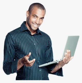 Image Is Not Available - Black Man With Computer #4790450
