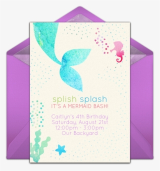 Free Splish Splash Online Invitation Punchbowl Com - Splish Splash It's A Mermaid Bash #4792869