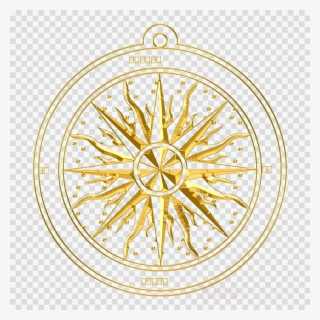 Download Gold Compass Rose Png Clipart Compass Rose - Circle #4793368