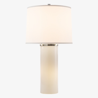 Moon Glow Table Lamp In White Glass With Silk Sh - Barbara Barry Moonglow Lamp #4794870