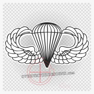 Airborne Parachute Drawings Clipart United States Army - Dibujos De Paracaidistas Militares #4797475