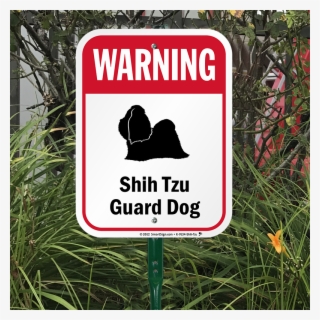 Warning Shih-tzu Guard Dog Lawnboss™ Signs - Smartsign By Lyle K-7632-dachshund-al-12x18 Warning #4798413