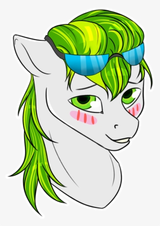 Mymysteriouspony, Blushing, Bust, Glasses, Green Eyes, - Cartoon #4798477