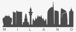 19 La Skyline Vector Black And White Download Huge - Milan Skyline Silhouette #480655