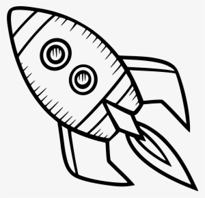 Png Black And White Simple Big Image - Clip Art Space Ship #481218