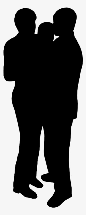 Black Silhouette Of Parents And Child - Parent And Baby Silhouette Png #482000