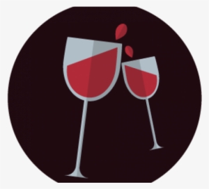 A Wine Glasses Flat Icon In Illustrator And Creative - Wine Glasses Flat Icon #482227