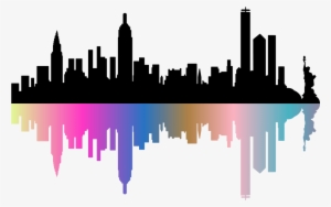 Sticker Skyline De Newyork Design Ambiance Sticker - Skyline New York Dessin #482445