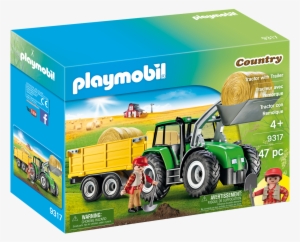Country Tractor With Trailer - Playmobil 5664 Tow Truck Playset #482723