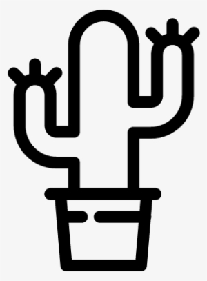 Cactus In A Pot Vector - Icono De Cactus Png #482794