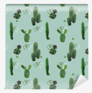 Geometric Cactus Plant Seamless Pattern - Illustration #482966
