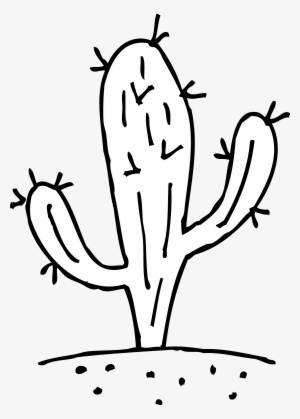 Cactus Black And White Clipart - Cactus Clip Art Black And White #483073
