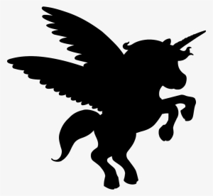 Vintage Silhouette Vector - Unicorn Sticker Black #483258