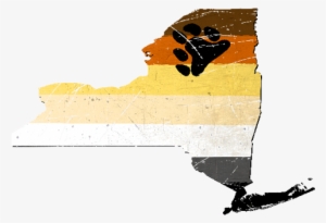 New York Silhouette Bear Pride Flag - State Of New York #483323