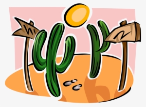 Vector Illustration Of Desert Vegetation Succulent - Vector Graphics #483326