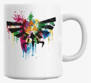 Legend Of Zelda Splatter Mug - Styleart Paint Splatter Mug - Mug1-white-amyz #483399