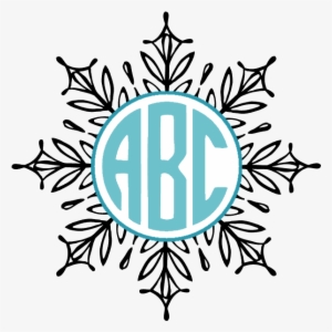 Snowflake Png - Circle Monogram Svg #484192