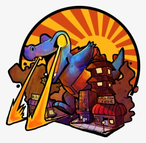 Laser Gator Is Now Available In My Redbubble Stickers, - Cartoon #484694