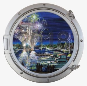 Charlevoix Venetian Festival Artwork - Handcrafted Nautical Decor Nthx044m Silver Finish Porthole #484897