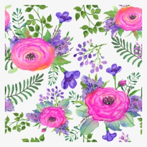 Tk Watercolor Roses Pink Blue Purple Roses Flower Floral - Flower #484901