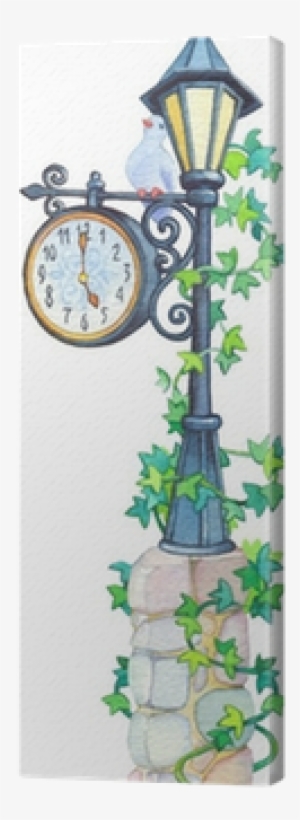 Watercolor Forged Lantern With A Pointer And Mechanical - Watercolor Painting #484964