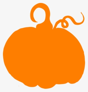 Orange Pumpkin Sihouette Clip Art - Pumpkin Clip Art #485592
