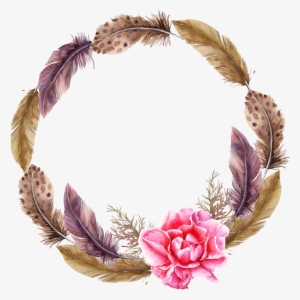 Banner Black And White Download Watercolor Painting - Watercolor Png Feather Wreath #487046 Banner Black And White Download Watercolor Painting - Watercolor Png Feather Wreath #487046