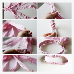 Cut Out Six 1″ Strips From Your Fabric - Make Baby Hair Bands Step #487201