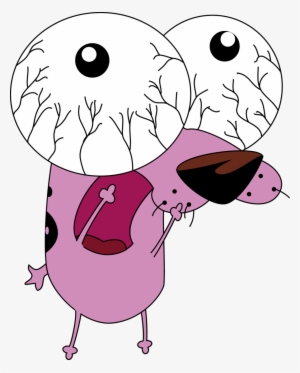 Drawing Eyes Fear - Courage The Cowardly Dog Transparent #488229