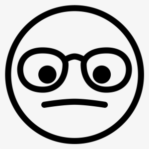 Round Glasses Emoji Icon - Emoji With Glasses Coloring Page #488617