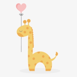 Giraffe With Heart Balloon Svg Cutting File Baby Svg - Balloon #488756