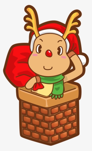 Christmas In Chimney Png Clip Art Image - Chimney Clipart Png #488825