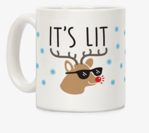 It's Lit Rudolph Coffee Mug - French Bulldog Coffee Memes #489463