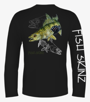 Skeleton Walleye Long Sleeve - Walleye Shirts #489546