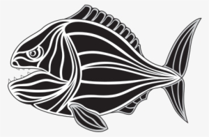 Clip Transparent Download Barracuda Drawing Skeleton - Piranha Tattoo #489644