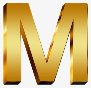 Golden M Png - Gold #4800896