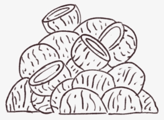 Coconut Bowls - Line Art #4804932