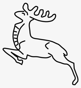 Leaping Deer Svg Clip Arts 552 X 599 Px #4805457