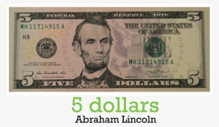 5 Dollar Png - Nota De 100 Dolares #4805642