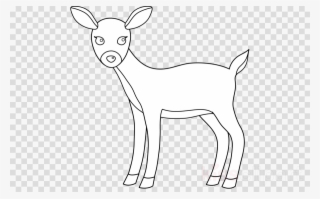 Deer Black And White Png Clipart White-tailed Deer - Transparent Butterfly Png #4805901