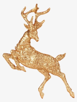 Golden Deer - Gold Christmas Deer Png #4805969