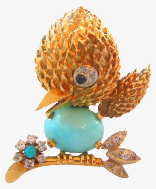 The Most Adorable Perched Tweety Love Bird Brooch/pin - Figurine #4807567
