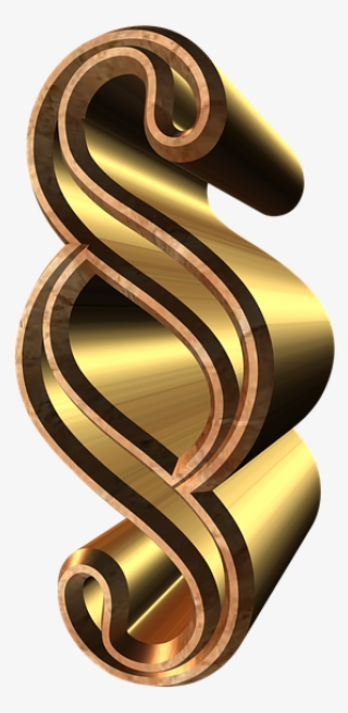 Clause, Paragraph, Right, Court, Rule, Regulation - Goldenes Paragraphsymbol Große Wanduhr #4810638