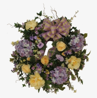 Lavender And Yellow Spring Wreath/eng55 - Bouquet #4814006